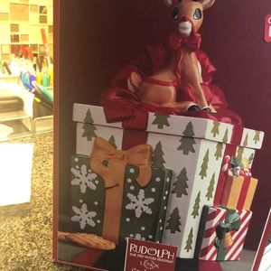 lenox rudolph cookie jar